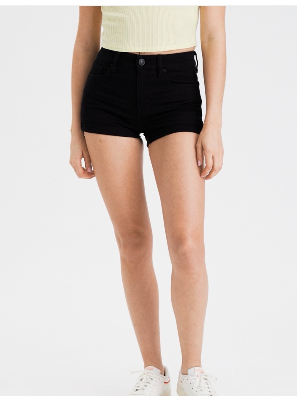 AE Black High-Rise Jegging Shorts
